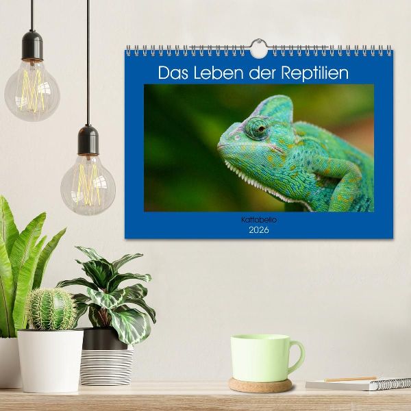 Das Leben der Reptilien (Wandkalender 2026 DIN A4 quer), CALVENDO Monatskalender