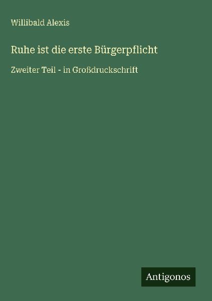 Ruhe ist die erste Bürgerpflicht