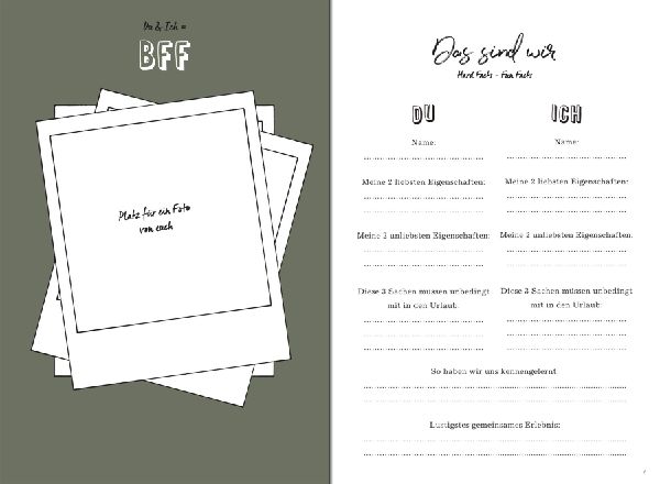 GuideMe Travel Memories "Beste Freunde" - Reisetagebuch