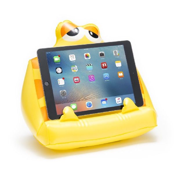 Bookmonster Air Gelb | Sammy | Aufblasbares Lesekissen für Bücher und Tablets | Buchständer | Tablethalter | Lesehillfe