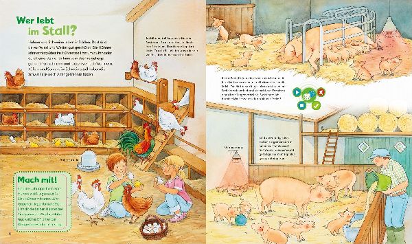 BOOKii® WAS IST WAS Junior Komm mit auf den Bauernhof!