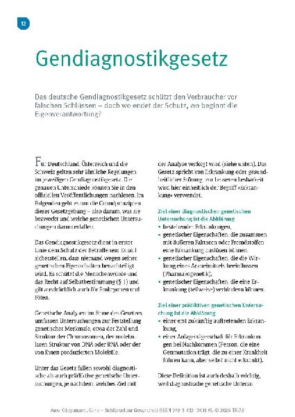 Gene - Schlüssel zur Gesundheit