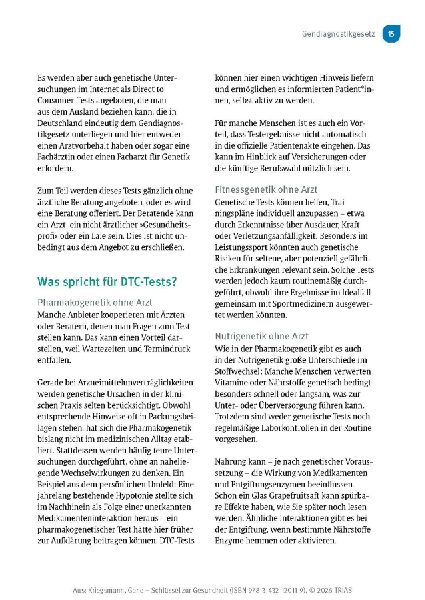 Gene - Schlüssel zur Gesundheit