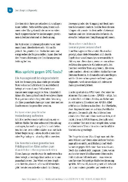 Gene - Schlüssel zur Gesundheit