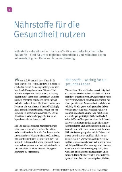 Nährstoff-Therapie - Der Praxisleitfaden