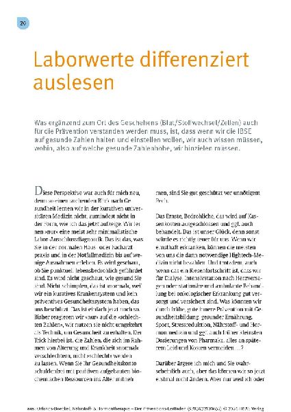 Nährstoff- & Hormontherapie - Der Präventions-Leitfaden