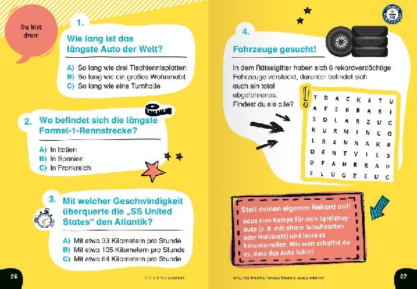 Guinness World Records für Erstleser - Die besten Rekorde für Erstleser