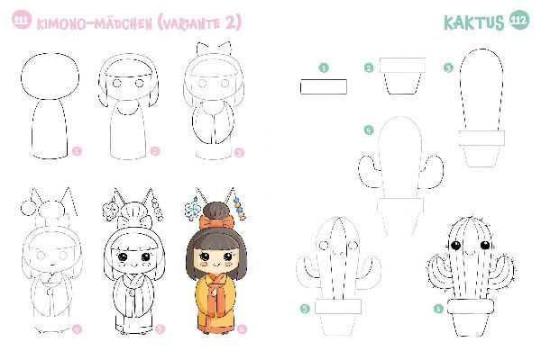 300 Motive zeichnen - Kawaii