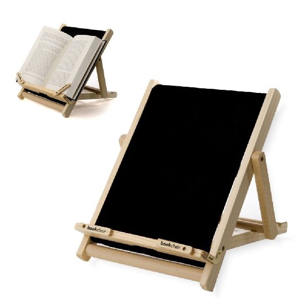 Bookchair (Standard) | Schwarz | Buchständer aus Holz | Leseständer | Für Bücher, E-Reader und Tablets | Lesehilfe | Tablethalter | freihändig Lesen | aktives Sitzen | ergonomisches Lesen | Geschenk für Leser & Buchliebhaber