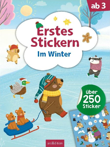 Erstes Stickern - Im Winter