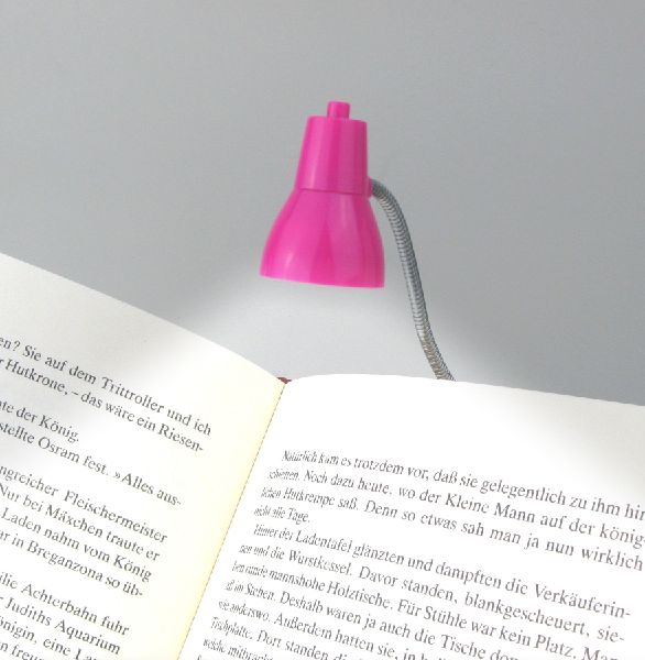 Little Lamp (Pink) | LED Booklight Leselampe | Leselicht | Geschenk für Leser, Buchliebhaber | Deutsche Ausgabe