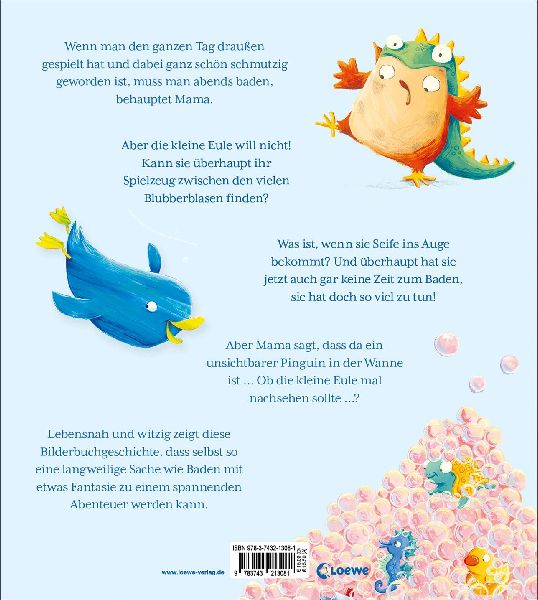 Badezeit für die kleine Eule