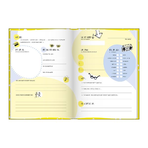 Freundebuch für Erwachsene | Erinnerungsalbum zum Ausfüllen für Freunde und Kollegen | Freundschaftsbuch, Poesiealbum als Geschenkidee