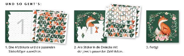 Stickern nach Zahlen Zauberwald