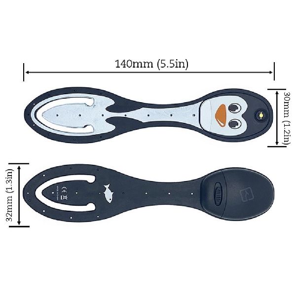 Flexilight Leselicht (Pinguin) | 2 in 1 Leselampe & Lesezeichen | Geschenk für Leser, Buchliebhaber | Deutsche Ausgabe