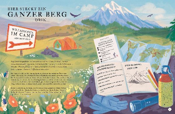 Besteige den Berg in diesem Buch