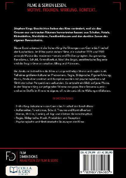 Stephen King - Die Filme, Band 1: 1976 bis 1989 (Ein Film Dimensions Buch)