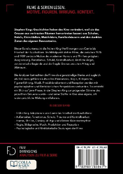 Stephen King - Die Filme, Band 1: 1976 bis 1989 (Ein Film Dimensions Buch)
