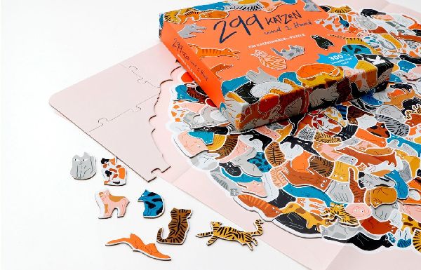 299 Katzen (und 1 Hund). Puzzle 300 Teile