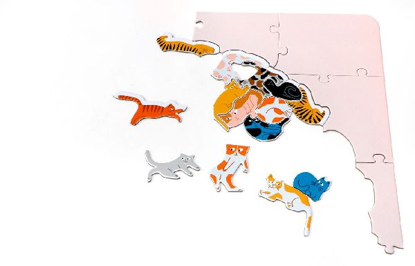299 Katzen (und 1 Hund). Puzzle 300 Teile