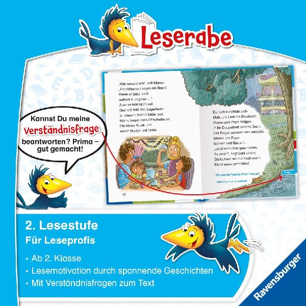 Leserabe 2. Lesestufe - Unsere verrückten Camping-Ferien