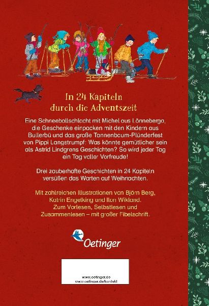 Adventskalender-Geschichten mit Pippi, Michel und den Kindern aus Bullerbü