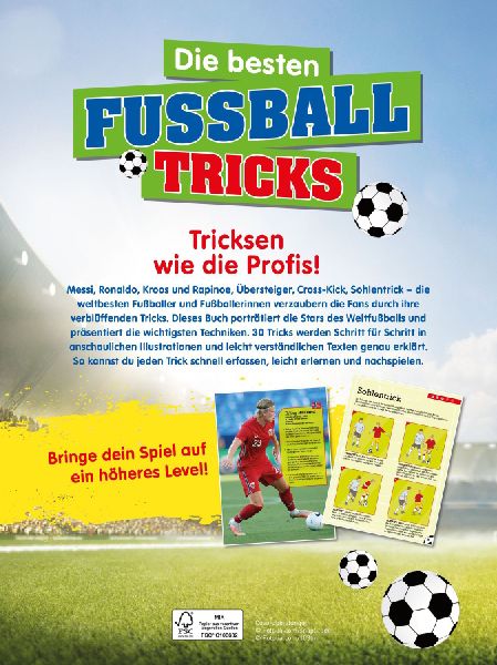 Die besten Fußballtricks  I Fussball Buch für Kinder ab 7 Jahren