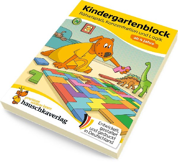 Kindergartenblock ab 4 Jahre - Rätsel-Spaß, Konzentration und Logik