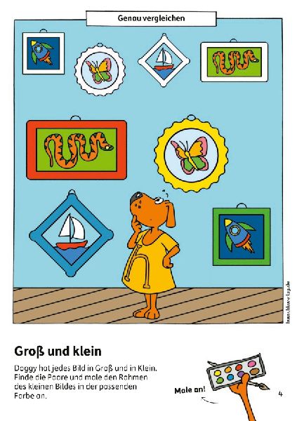 Kindergartenblock ab 4 Jahre - Rätsel-Spaß, Konzentration und Logik