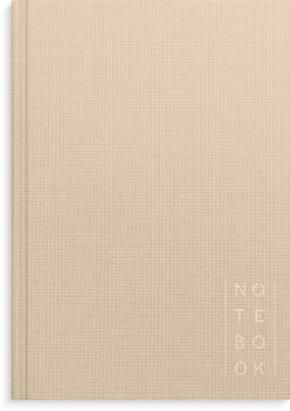 Burde Notizbuch Textil beige liniert A5