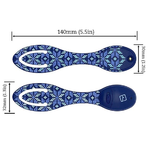 Flexilight Leselicht (Icelandic Blue) | 2 in 1 Leselampe & Lesezeichen | Geschenk für Leser, Buchliebhaber | Deutsche Ausgabe