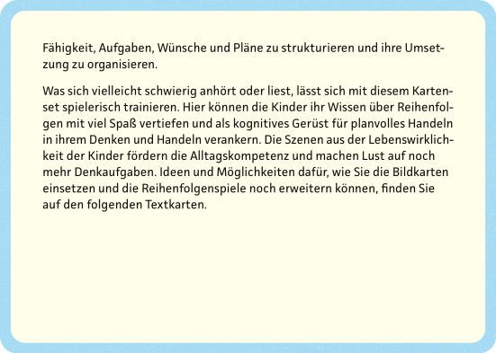 Das kann ich schon - Reihenfolgen erkennen