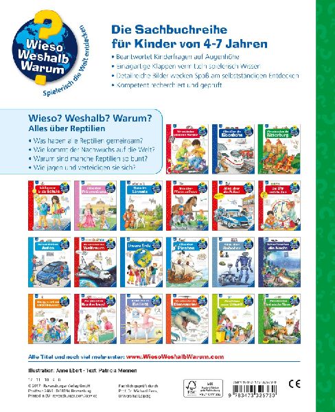 Wieso? Weshalb? Warum?, Band 64: Alles über Reptilien