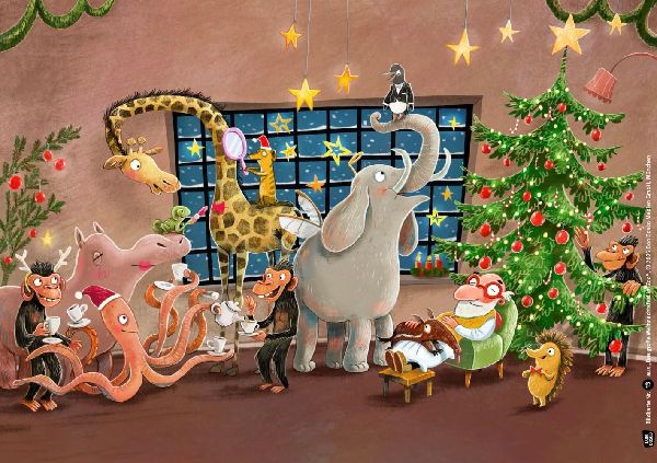 Das große Weihnachtsfest im Zoo. Kamishibai Bildkartenset
