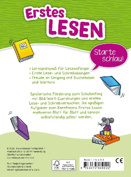 Mein Block zum Schulanfang: Erstes Lesen
