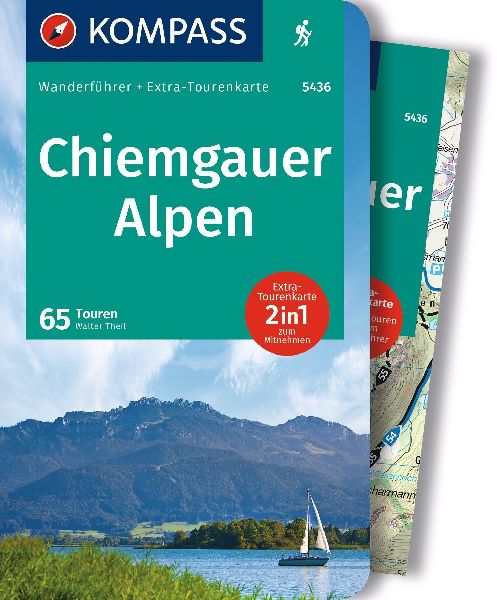 KOMPASS Wanderführer Chiemgauer Alpen, 65 Touren mit Extra-Tourenkarte