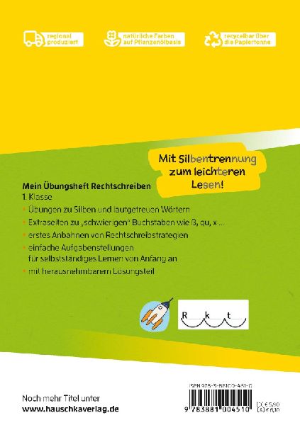 Mein Übungsheft Rechtschreiben 1. Klasse
