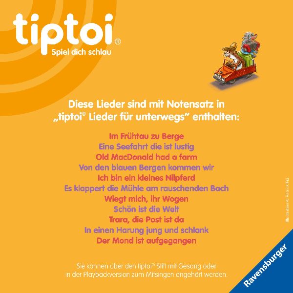 tiptoi® Meine schönsten Lieder für unterwegs