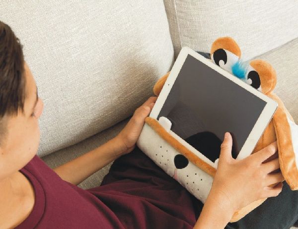 Bookmonster Hund | Lesekissen für Bücher und Tablets | Buchständer | Tablethalter | Lesehillfe | Deutsche Ausgabe