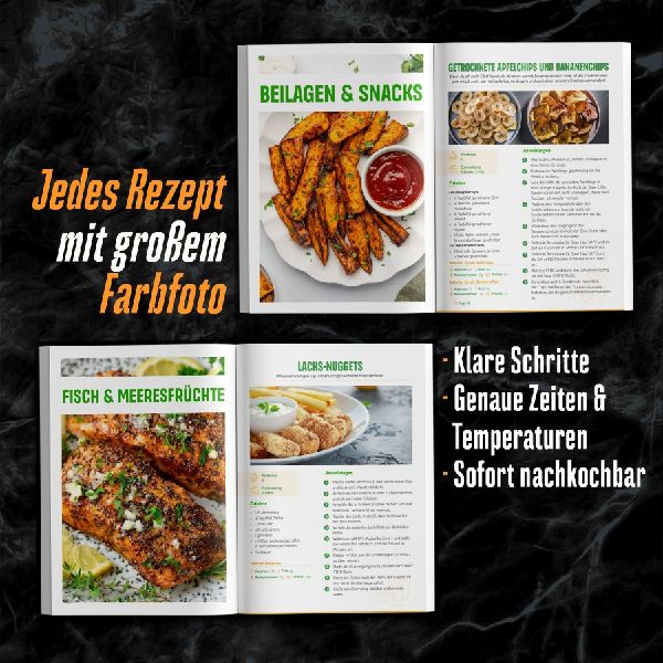 Ninja Heißluftfritteuse Rezeptbuch Dual Zone: 2 Körbe, 1 perfekte Mahlzeit - erprobte Rezepte mit exakt abgestimmten Garzeiten | Erfahrung aus über 100 Airfryer-Tests
