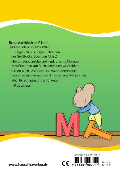 Schulstart-Block ab 6 Jahre - Buchstaben schreiben lernen