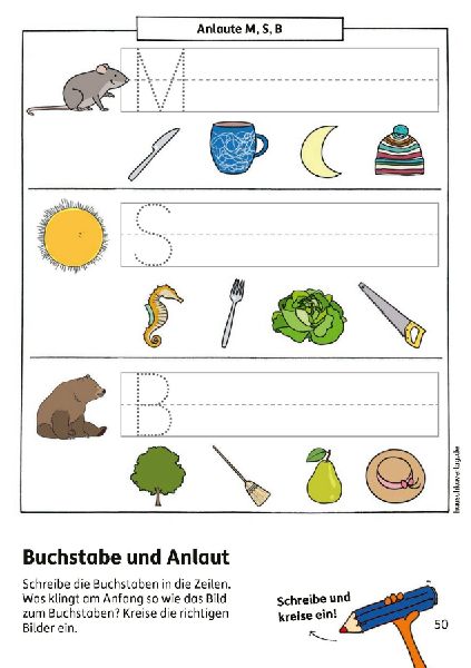 Schulstart-Block ab 6 Jahre - Buchstaben schreiben lernen