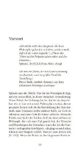 Spinoza und die Politik
