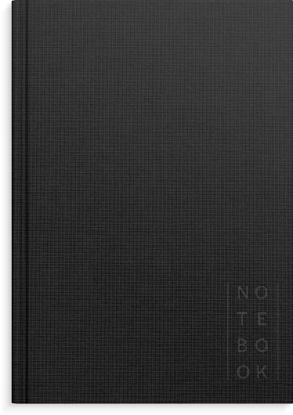 Burde Notizbuch Textil schwarz liniert A5