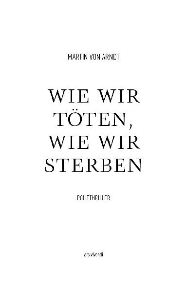 Wie wir töten, wie wir sterben - Shortlist Crime Cologne Award 2022