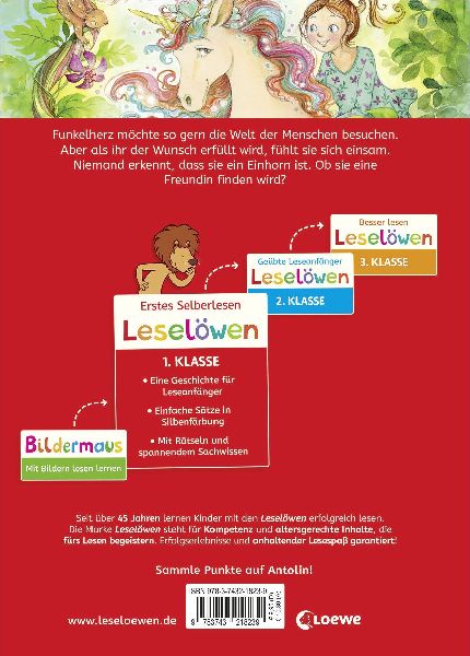 Leselöwen 1. Klasse - Eine Freundin für das kleine Einhorn