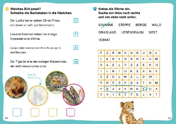 WAS IST WAS Erstes Lesen Leserätsel. Raubkatzen