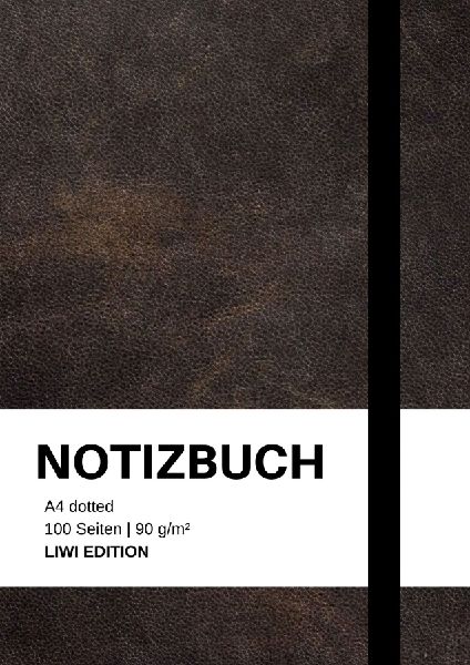 Notizbuch A4 dotted - 100 Seiten Soft Cover - schwarz - FSC Pa...