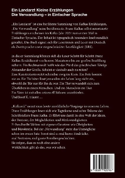 Ein Landarzt Kleine Erzählungen Die Verwandlung in einfacher Sprache
