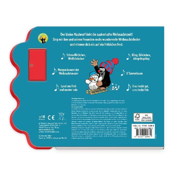 TRÖTSCH - Der kleine Maulwurf Soundbuch Weihnachtslieder | Ab 18 Monaten